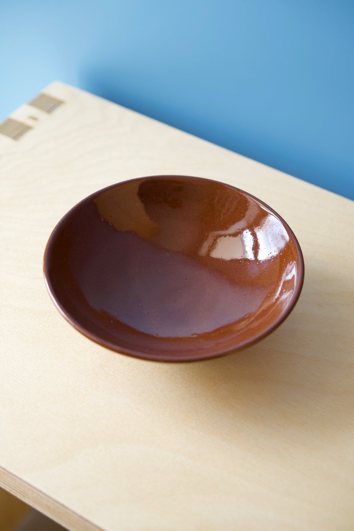 Shallow bowl, recycle glaze