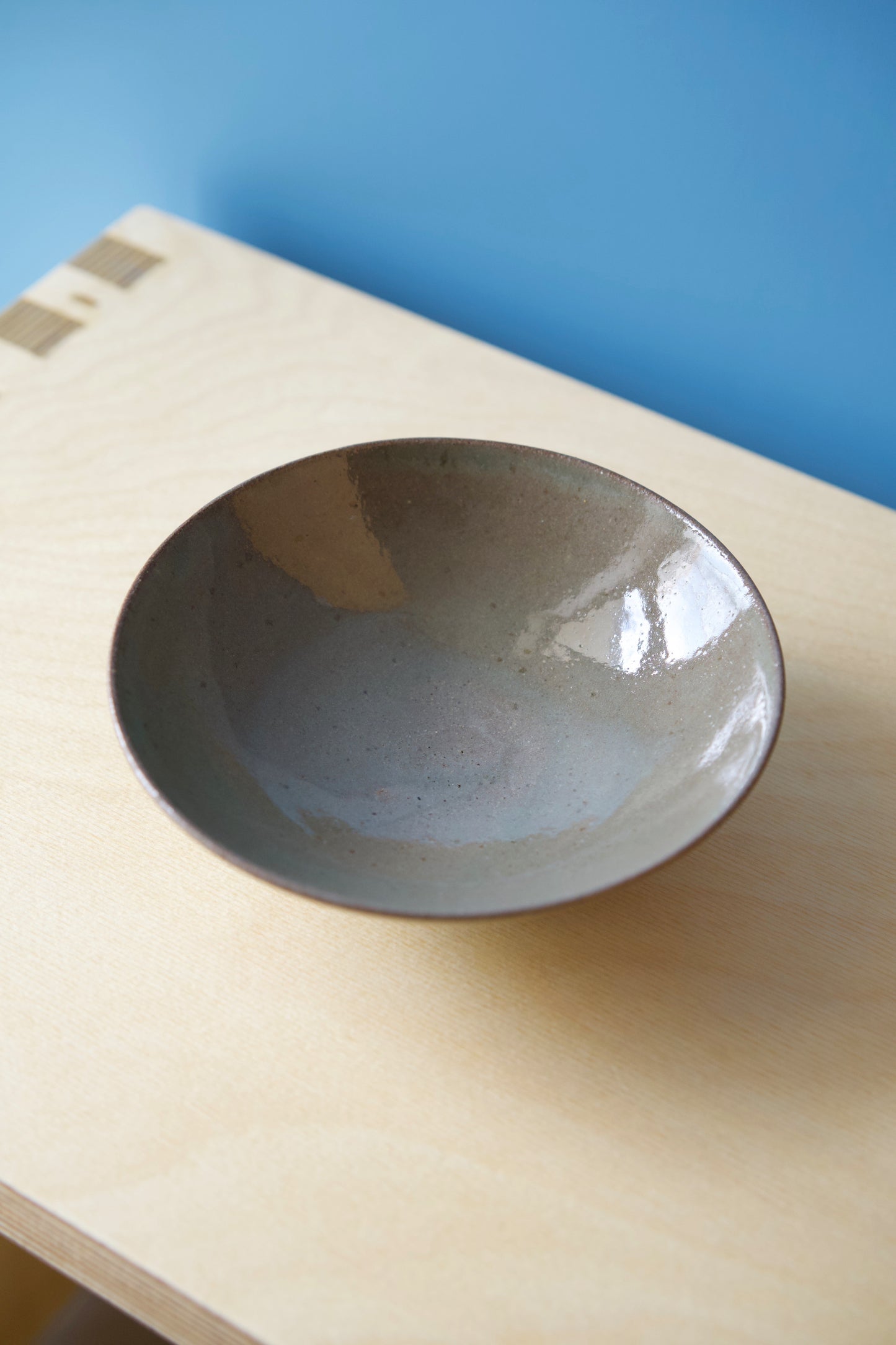 Shallow bowl, recycle glaze