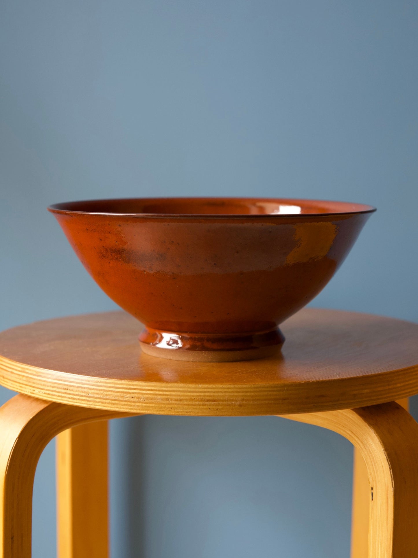 Big bowl, persimmon red glaze