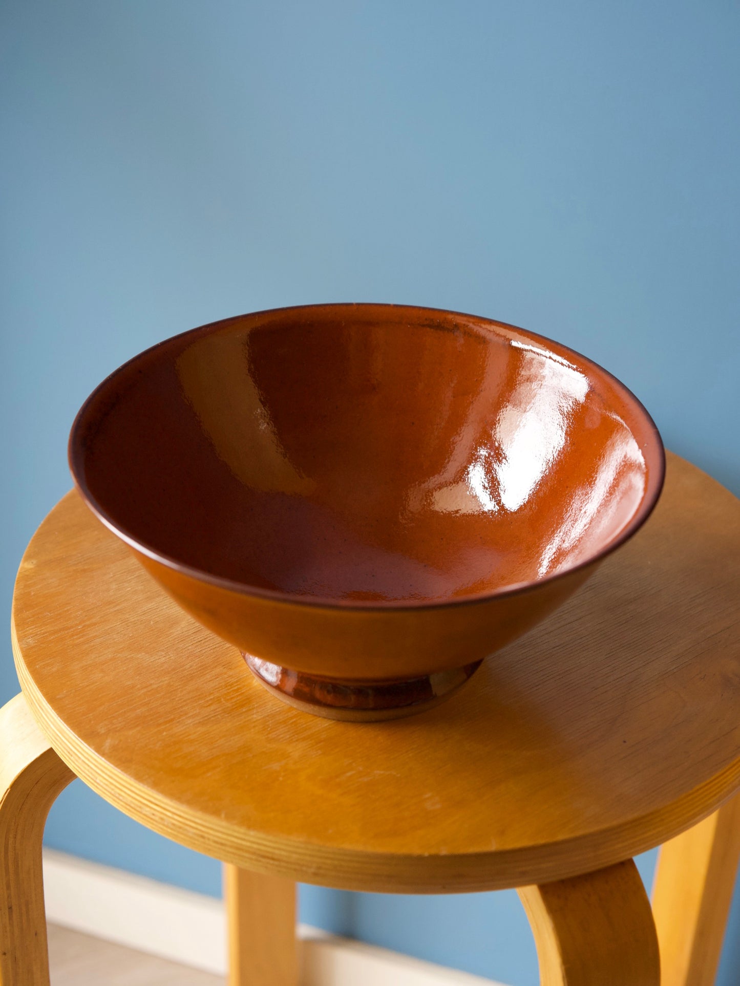 Big bowl, persimmon red glaze