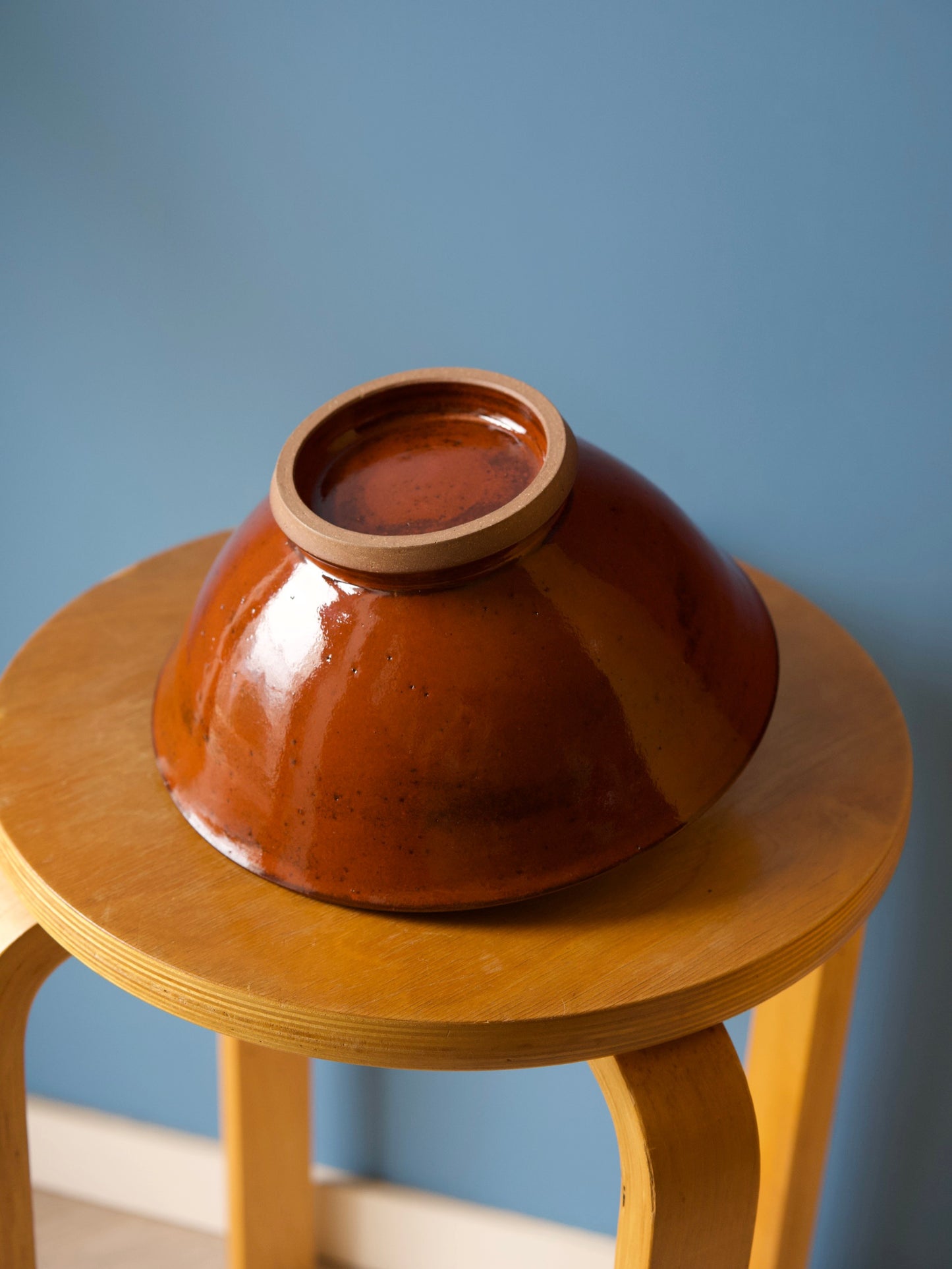 Big bowl, persimmon red glaze