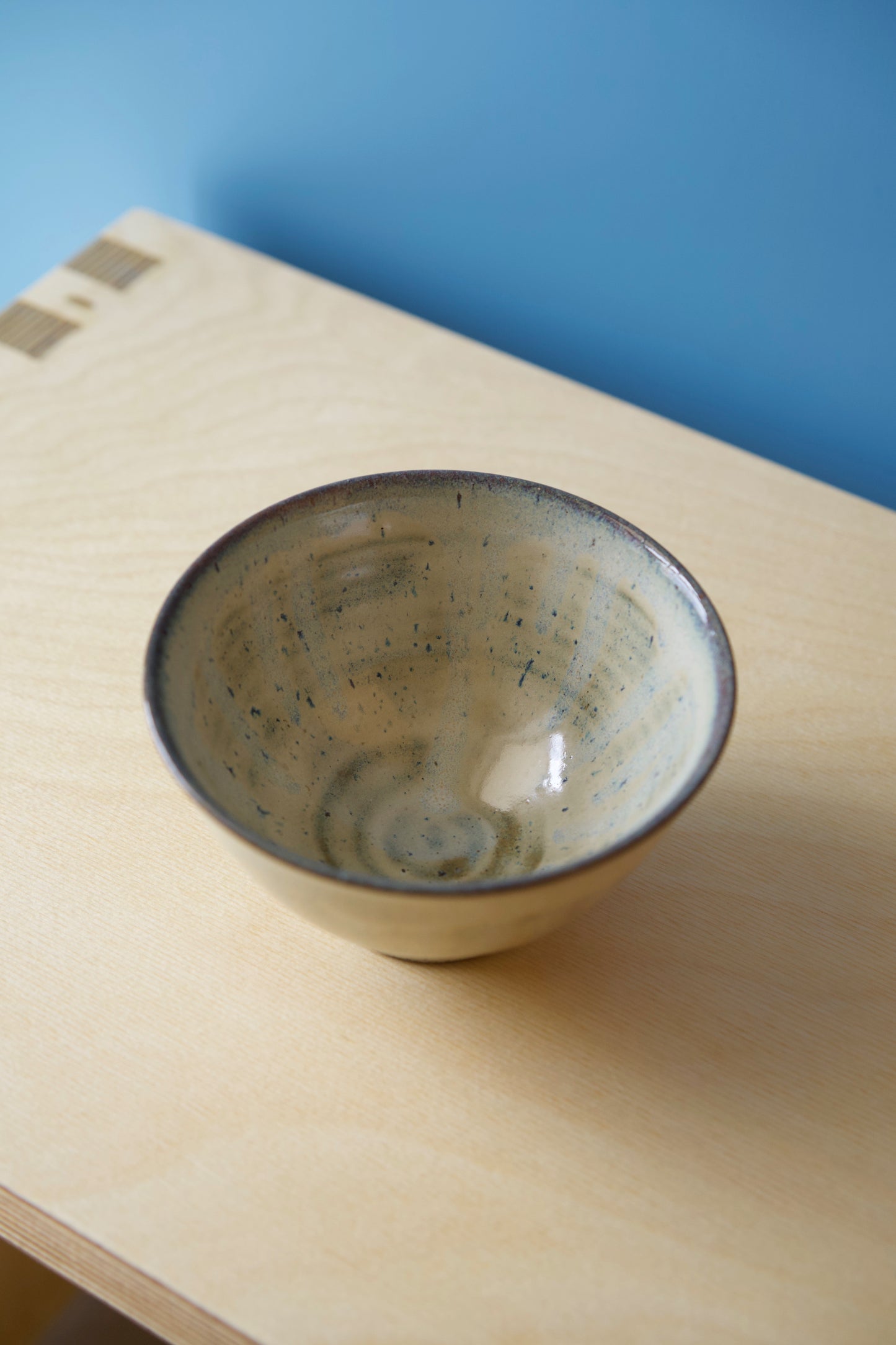 Rice bowl, beige glaze