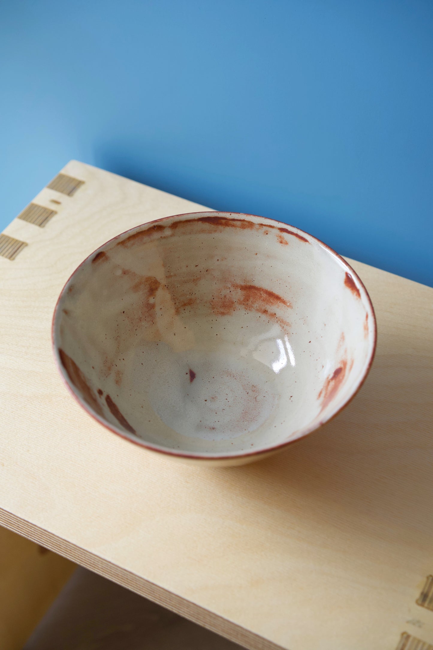 Big bowl, folk art white glaze